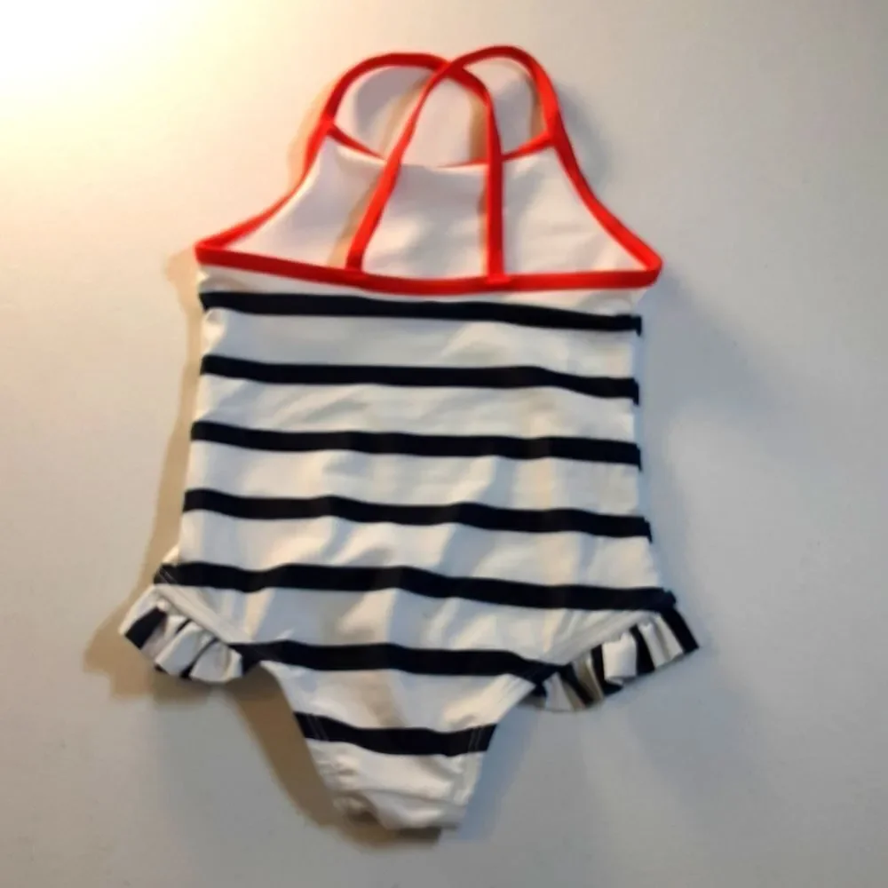 Baby Gap 1-pc Swimsuit Stripes Ruffles and‎ Cherries size 2T